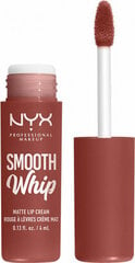 Lūpu Krāsas NYX Smooth Whipe Matt Late foam (4 ml) cena un informācija | Lūpu krāsas, balzāmi, spīdumi, vazelīns | 220.lv