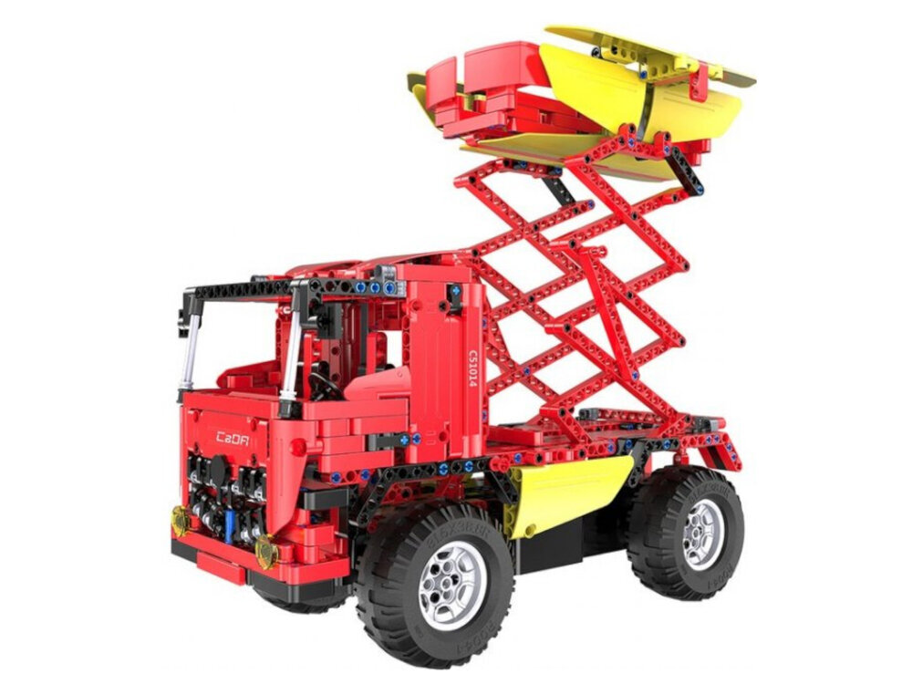 CaDA tālvadības pults vadāms būvniecības komplekts - kravas automašīna/betonmašīna, 815 gab. cena un informācija | Rotaļlietas zēniem | 220.lv