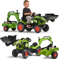 Детский миниатюрный трактор CLAAS Arion Falk с прицепом цена и информация | Конструктор автомобилей игрушки для мальчиков | 220.lv