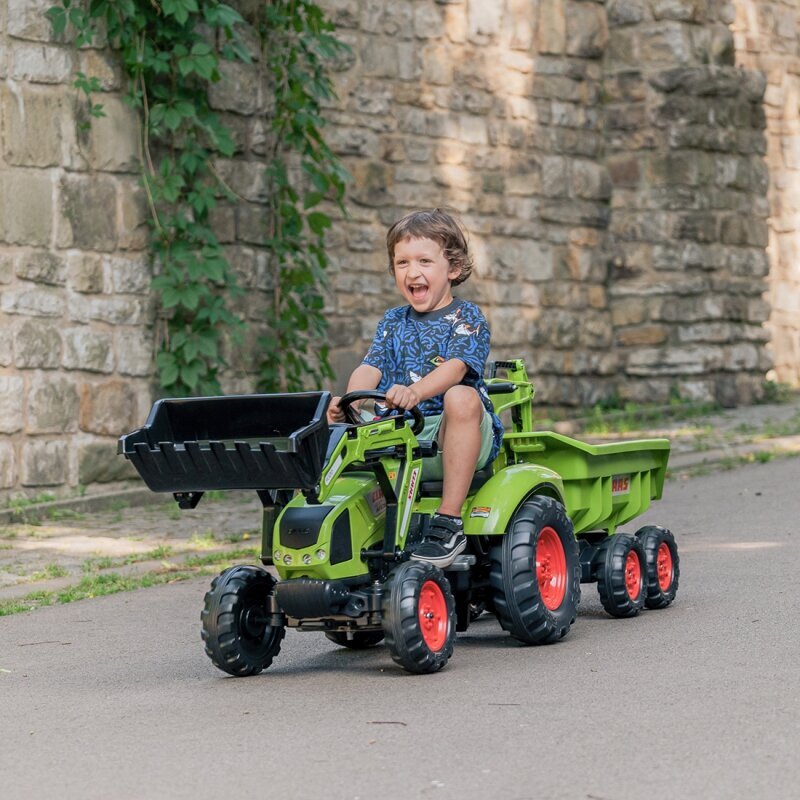 CLAAS Falk traktors ar piekabi cena un informācija | Rotaļlietas zēniem | 220.lv