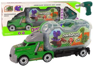 Dinozauru kravas automašīna ar vinču, zaļa cena un informācija | Rotaļlietas zēniem | 220.lv