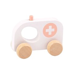 Деревянная машина скорой помощи, игрушка Tooky Toy цена и информация | Игрушки для малышей | 220.lv