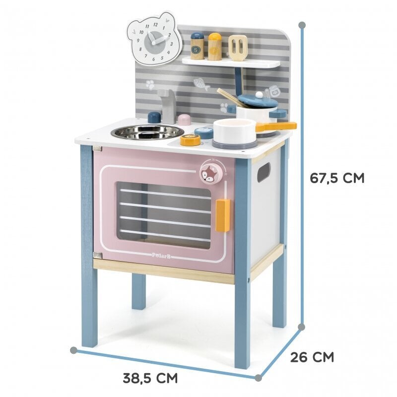 Koka bērnu virtuve ar piederumiem "Viga" цена и информация | Rotaļlietas meitenēm | 220.lv