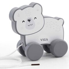 Деревянный белый медведь "Вига" цена и информация | Развивающие игрушки | 220.lv