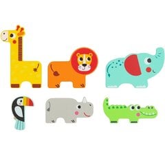 Koka puzle, meža dzīvnieki, Tooky Toy cena un informācija | Attīstošās rotaļlietas | 220.lv