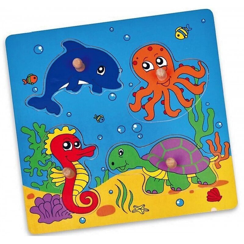 Koka puzles Sea Viga Toys cena un informācija | Rotaļlietas zīdaiņiem | 220.lv