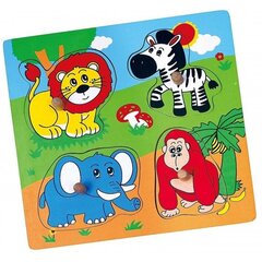 Koka puzles Zoodārza dzīvnieki Viga Rotaļlietas cena un informācija | Rotaļlietas zīdaiņiem | 220.lv