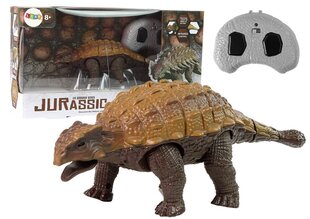 Lean Toys Ankylosaurus dinozaura figūriņa ar tālvadības pulti, brūna cena un informācija | Rotaļlietas zēniem | 220.lv