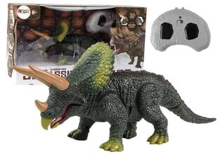 Lean Toys Triceratops dinozauru figūriņa ar tālvadības pulti cena un informācija | Rotaļlietas zēniem | 220.lv
