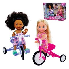 Кукла Еви с другом на трехколесном велосипеде, SIMBA цена и информация | Игрушки для девочек | 220.lv
