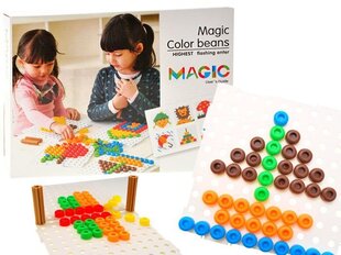 Maģiski krāsaini 3D pupiņu adatas cena un informācija | Attīstošās rotaļlietas | 220.lv