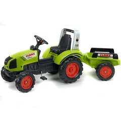Minam traktors ar piekabi, zaļš, Flak cena un informācija | Rotaļlietas zēniem | 220.lv