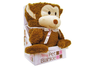 Мягкое одеяло обезьянка, коричневое цена и информация | Мягкие игрушки | 220.lv