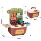 Pārnēsājamais mazais pavāra komplekts koferī, brūns, Woopie cena un informācija | Rotaļlietas meitenēm | 220.lv