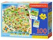 Polijas karte Puzle 100 gabaliņi, Castorland cena un informācija | Puzles, 3D puzles | 220.lv
