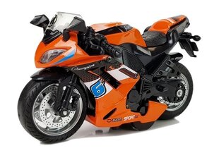 Sporta motocikls ar skaņas efektiem, oranžs cena un informācija | Rotaļlietas zēniem | 220.lv