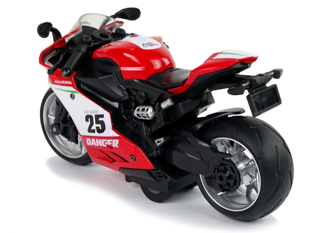 Sporta motocikls, sarkans Lean rotaļlietas cena un informācija | Rotaļlietas zēniem | 220.lv