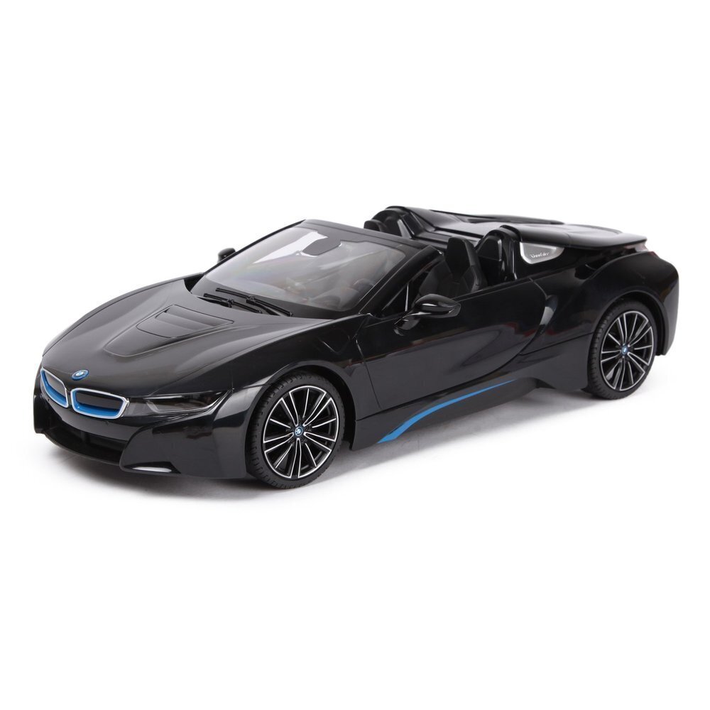 Tālvadības pults vadāma automašīna, Rastar BMW i8 Roadster 1:14,melna cena un informācija | Rotaļlietas zēniem | 220.lv