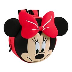 3D Bērnu soma Minnie Mouse Sarkans Melns (31 x 31 x 10 cm) cena un informācija | Skolas somas | 220.lv