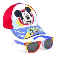 Детская кепка Mickey Mouse, солнечные очки (51 cм) цена и информация | Шапки, перчатки, шарфы для девочек | 220.lv