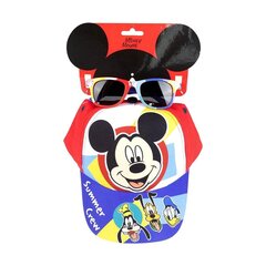 Детская кепка Mickey Mouse, солнечные очки (51 cм) цена и информация | Шапки, перчатки, шарфы для девочек | 220.lv