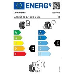 Bezceļu Riepa Continental CROSSCONTACT ATR 235/55VR17 cena un informācija | Vasaras riepas | 220.lv