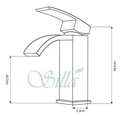 Silla Красивый латунный смеситель для умывальника S-1020L цена и информация | Смесители | 220.lv
