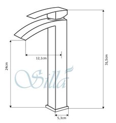 Silla Красивый латунный смеситель для умывальника S-1020H цена и информация | Смесители | 220.lv