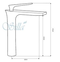 Silla Misiņa izlietnes maisītājs S-1050 Premium, Chrome cena un informācija | Jaucējkrāni | 220.lv