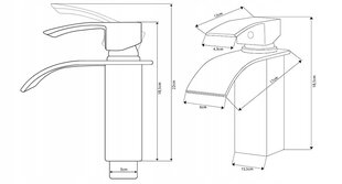 Silla Красивый латунный смеситель для умывальника S-1001B цена и информация | Смесители | 220.lv
