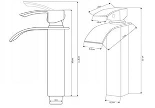 Silla Красивый латунный смеситель для умывальника S-1001BD цена и информация | Смесители | 220.lv