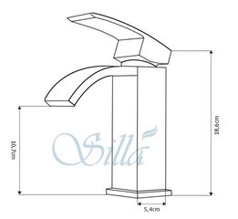 Silla Красивый латунный смеситель для умывальника S-1020LB цена и информация | Смесители | 220.lv