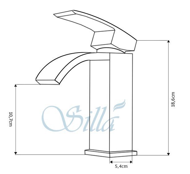 Silla Misiņa izlietnes maisītājs S-1020LB Premium, Black cena un informācija | Jaucējkrāni | 220.lv