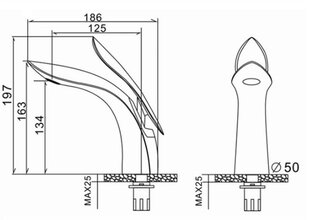 Silla Красивый латунный смеситель для умывальника S-1073B цена и информация | Смесители | 220.lv