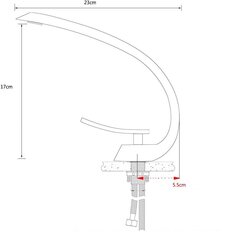 Silla Красивый латунный смеситель для умывальника S-1080W цена и информация | Смесители | 220.lv