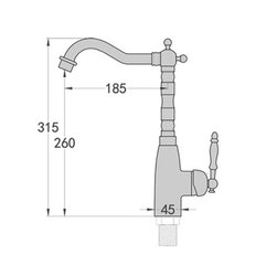 Silla Красивый латунный смеситель для умывальника S-1087 ретро цена и информация | Смесители | 220.lv