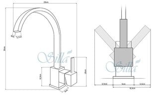 Silla Красивый латунный смеситель для умывальника S-1004G цена и информация | Смесители | 220.lv