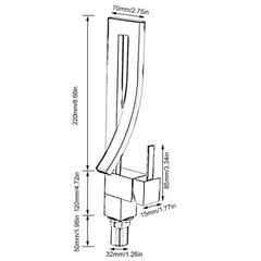 Silla Красивый латунный смеситель для умывальника S-1074B цена и информация | Смесители | 220.lv