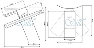 Silla Красивый латунный смеситель для умывальника S-1002B цена и информация | Смесители | 220.lv