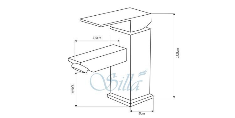 Silla Misiņa izlietnes maisītājs S-1022B Premium, Black cena un informācija | Jaucējkrāni | 220.lv