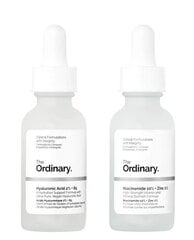 The Ordinary Facial Serum Set: сыворотки с гиалуроновой кислотой и ниацинамидом цена и информация | Сыворотки для лица, масла | 220.lv