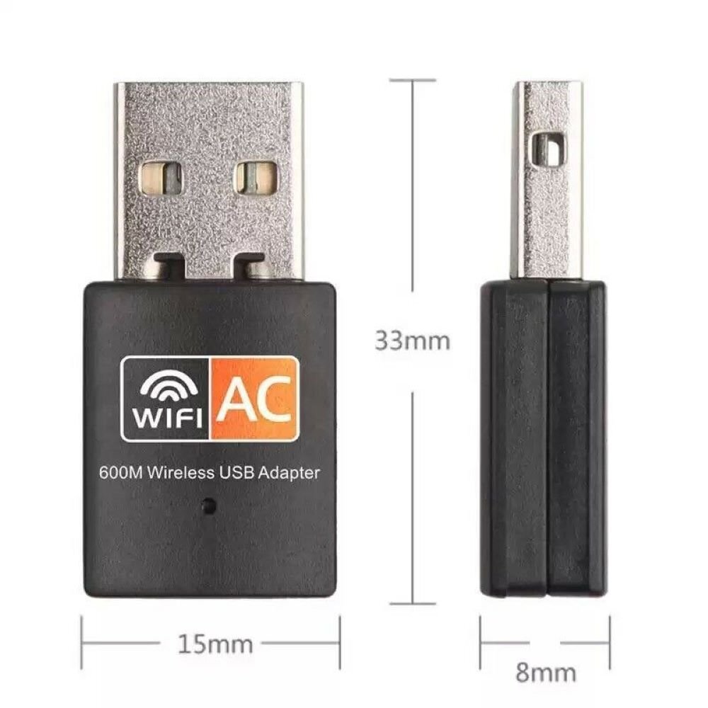 USB WiFi Dual Band Adapter 802.11ac / 600mbps / RTL8811cu цена и информация | Adapteri un USB centrmezgli | 220.lv