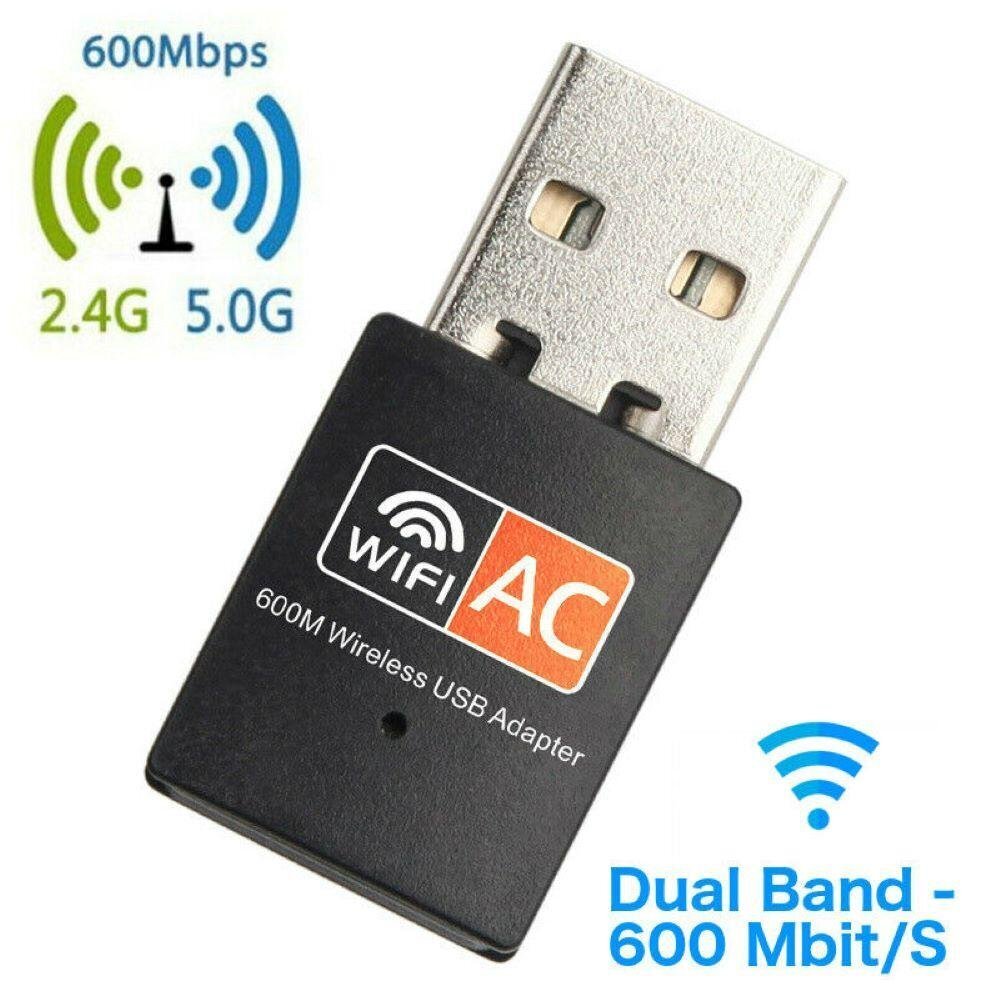 USB WiFi Dual Band Adapter 802.11ac / 600mbps / RTL8811cu cena un informācija | Adapteri un USB centrmezgli | 220.lv