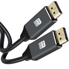 DisplayPort v1.4 8K UHD Kabelis 1,8m / 32.4Gbps цена и информация | Кабели и провода | 220.lv