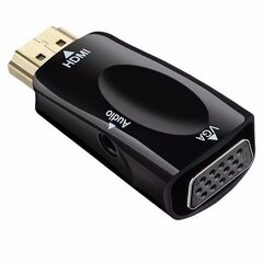 Конвертер видеосигнала с HDMI на VGA / чёрный цена и информация | Кабели для телефонов | 220.lv