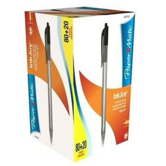 Pildspalva Paper Mate Inkjoy 100 Ievelkams Melns 100 gb. цена и информация | Письменные принадлежности | 220.lv