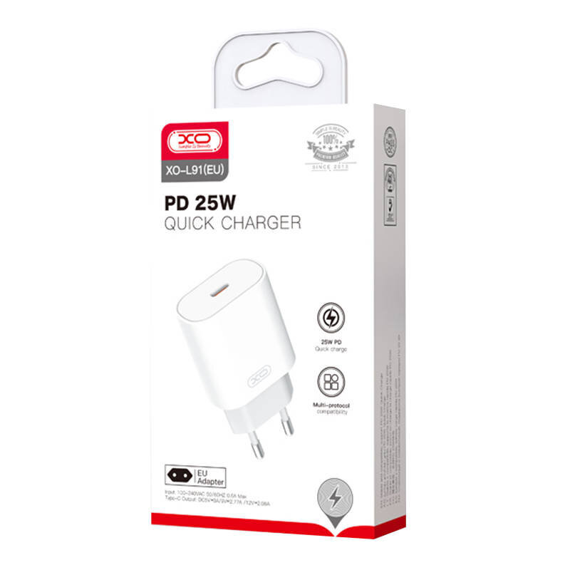 XO adapteris L91 PD 25W 1x USB-C цена и информация | Lādētāji un adapteri | 220.lv