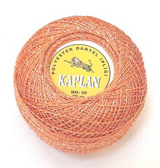 Tamborēšanas diegs Kaplan, krāsa oranža spīdīga 00104A cena un informācija | Tamborēšana | 220.lv