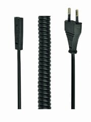 PC-C1-VDE-1,8M barošanas gofrēšanas kabelis (C1), 2 x 0,75 kv.mm, VDE apstiprināts, 1,8 m цена и информация | Кабели и провода | 220.lv