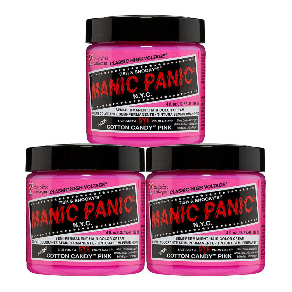Noturīga Krāsa Classic Manic Panic ‎HCR 11004 Cotton Candy Pink (118 ml) cena un informācija | Matu krāsas | 220.lv